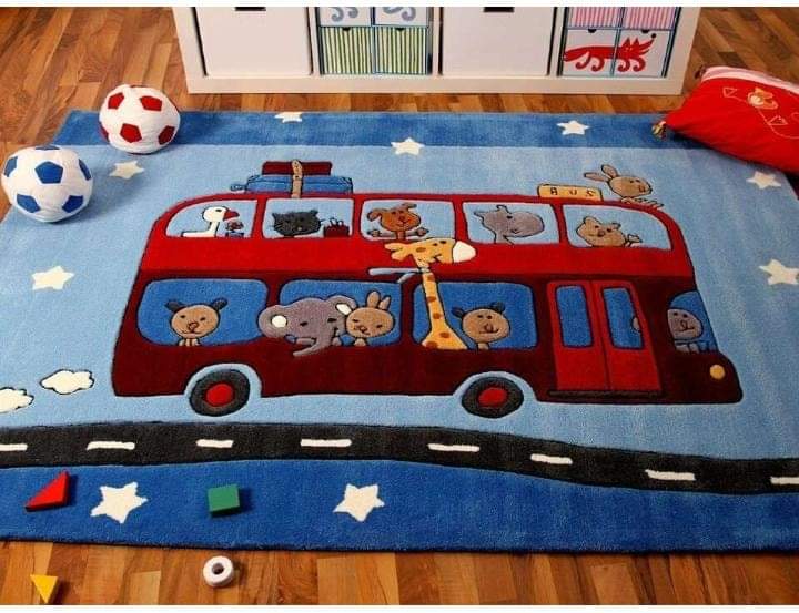 Wheels On The Bus Rug - 100% New Zealand Wool β Chickabookids