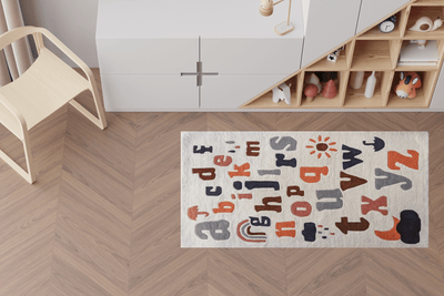 Happy Alphabets rug - 100% New Zealand Wool - Chickabookids
